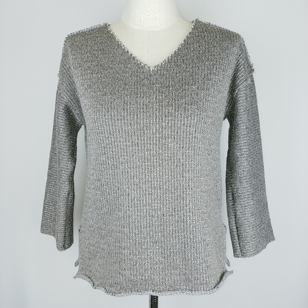 Dylan by True Grit Sweater Womens S Relaxed V-Neck Long Sleeve Fleece Knit‎